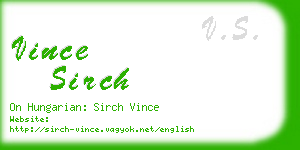 vince sirch business card